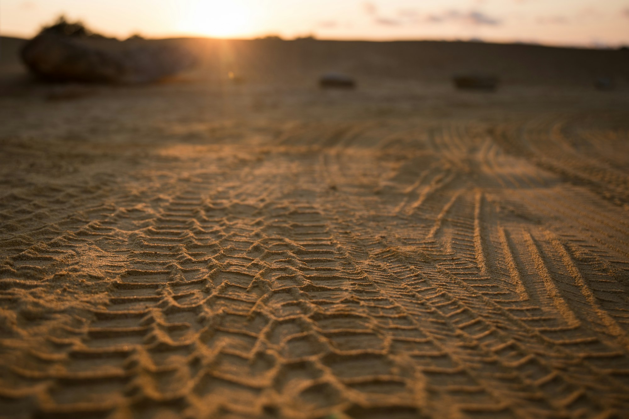 Tire tracks